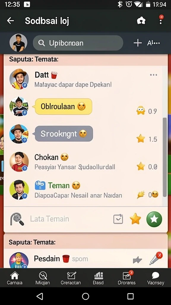 777lucky - Interaksi sosial dengan pemain lain dalam game.